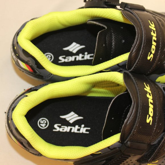 Men's Santic Gray & Green Camo Bike Cycling Road Shoes with Cleats Men's Size 11 - Picture 9 of 12